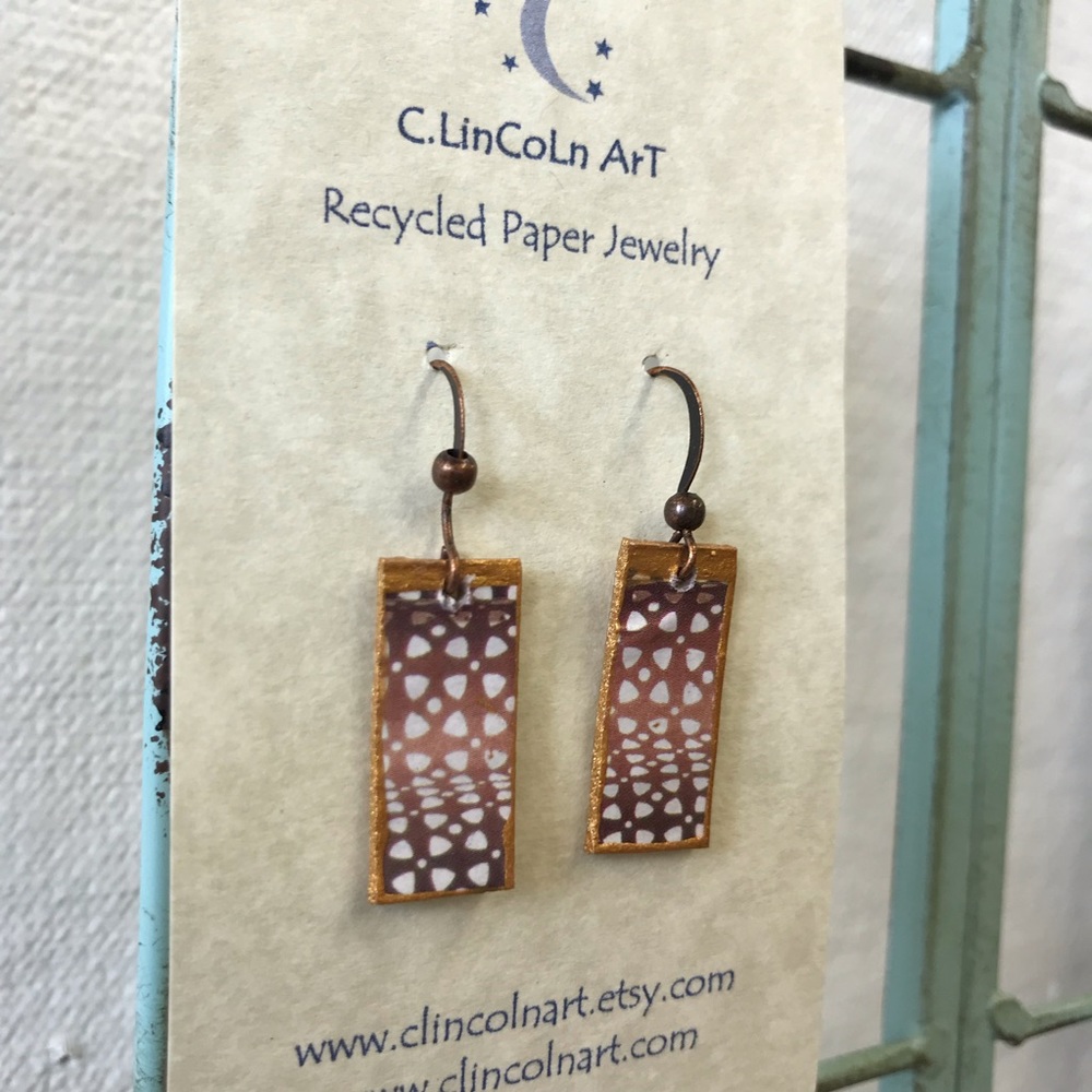 Recycled Paper Earrings ♻️